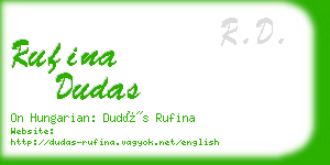 rufina dudas business card